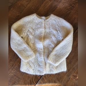 Vintage Wool Blend Sweater Cardigan Made In Italy